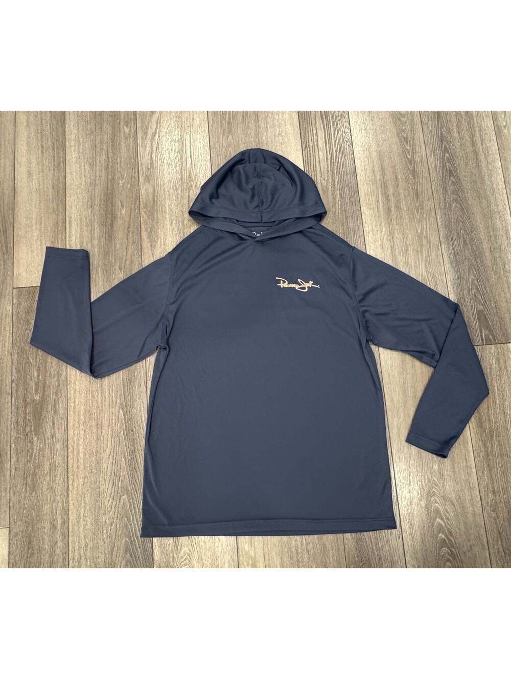 Panama Jack Blue Marlin Hooded Long Sleeve UPF 50 Fishing T Shirt Mens Medium